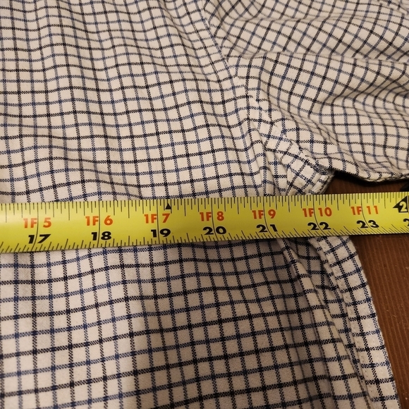 Chaps Button Up Dress Shirt Blue & White Striped Long Sleeve Shirt Sz Lg NICE!! - Picture 13 of 16